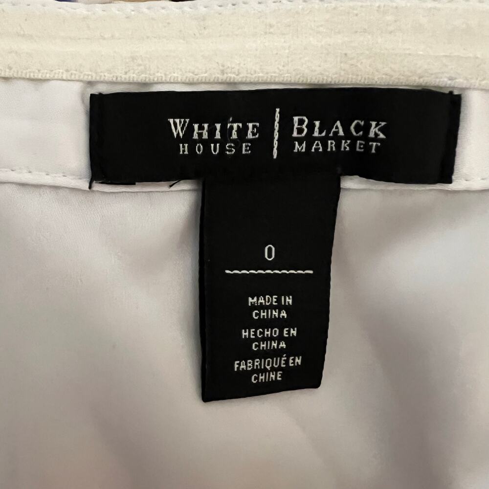 White House Black Market Strapless Floral Top Size 0 Structured Bustier - Picture 8 of 11